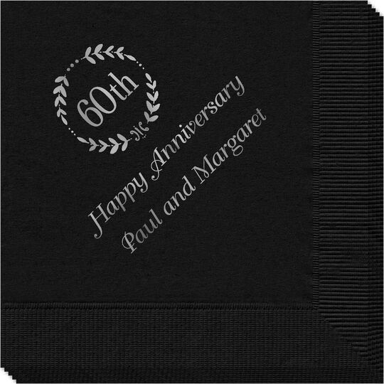 60th Wreath Napkins